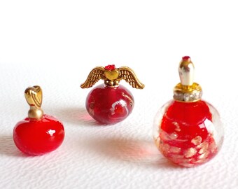 Miniature perfume bottles, set of 3, for displays