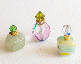 Miniature perfume flacons, set of 3