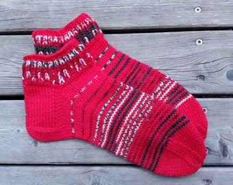 Calcetines de zapatilla en 6x calcetín de lana en colores navideños Gr- 39 - 40