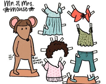 Printable Paper Dolls PNG &amp; PDF Files for Download Kids - Etsy