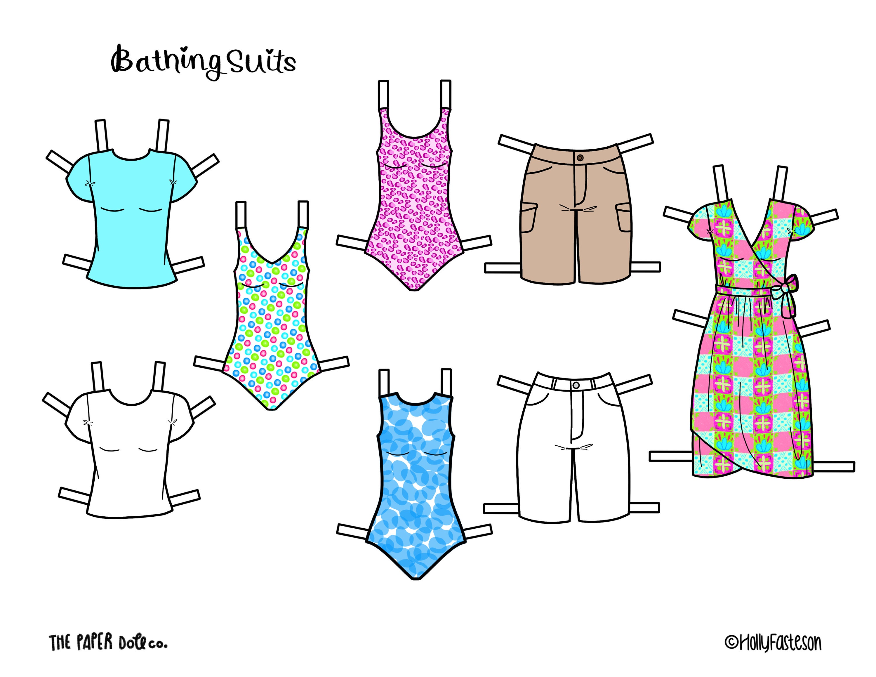 Printable Paper Dolls, PNG &amp; PDF Files for Download, Kids Craft, Scrapbooking - Etsy