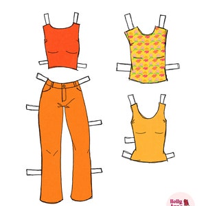 Printable Paper Doll, PNG Files for Download, Kids Craft - Etsy