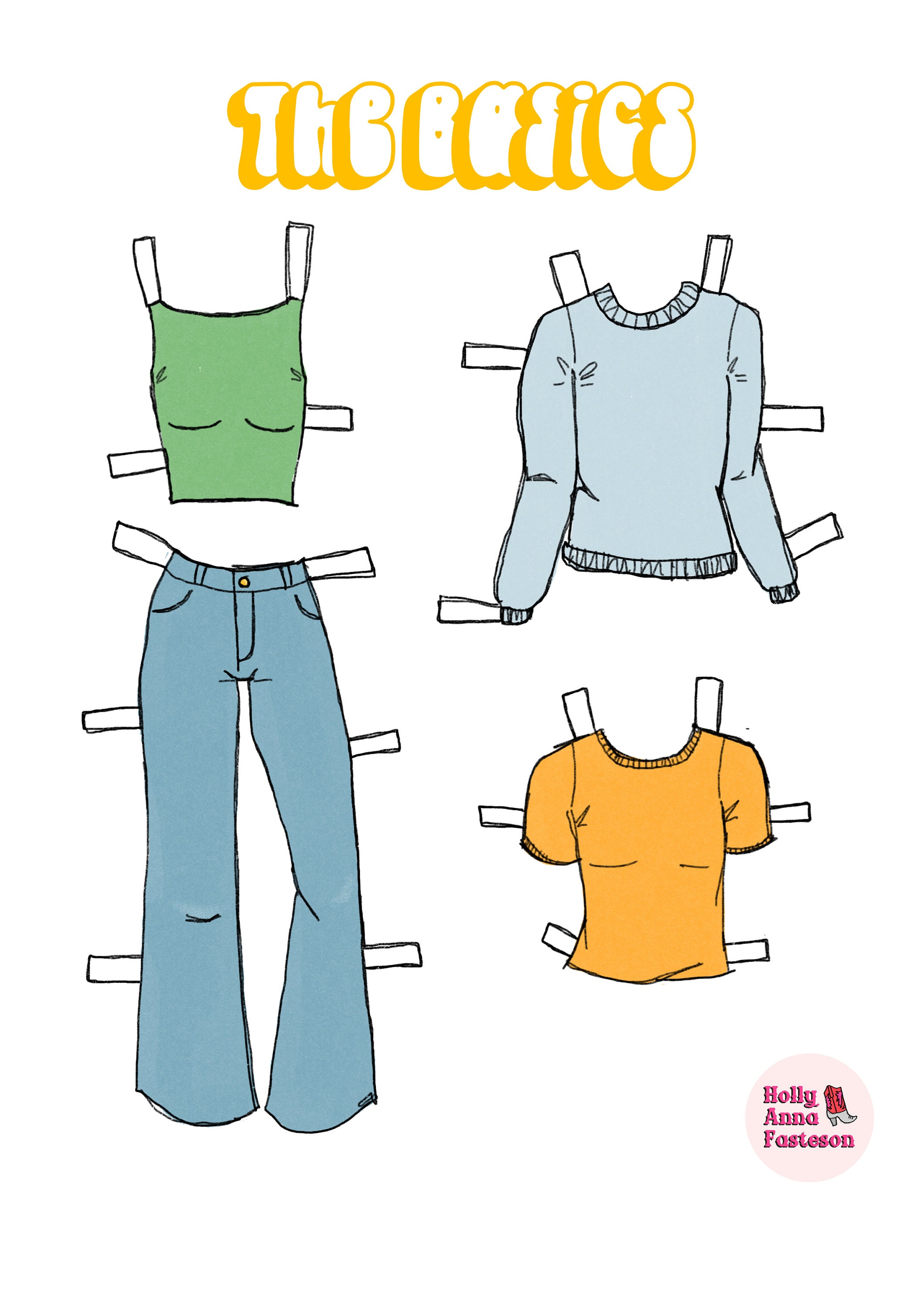 Printable Paper Doll, PNG Files for Download, Kids Craft - Etsy