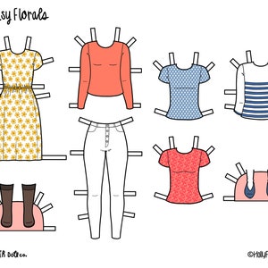 Printable Paper Dolls, PNG & PDF files for Download, Kids Craft