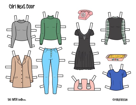 Printable Paper Dolls PNG &amp; PDF Files for Download Kids - Etsy