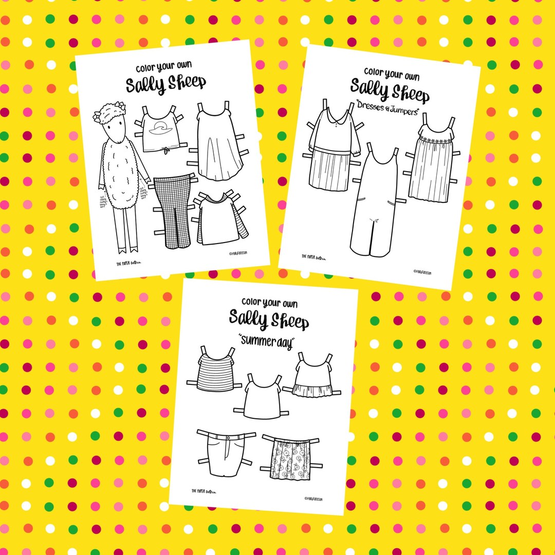 Printable Paper Dolls, PNG &amp; PDF Files for Download, Kids Craft - Etsy