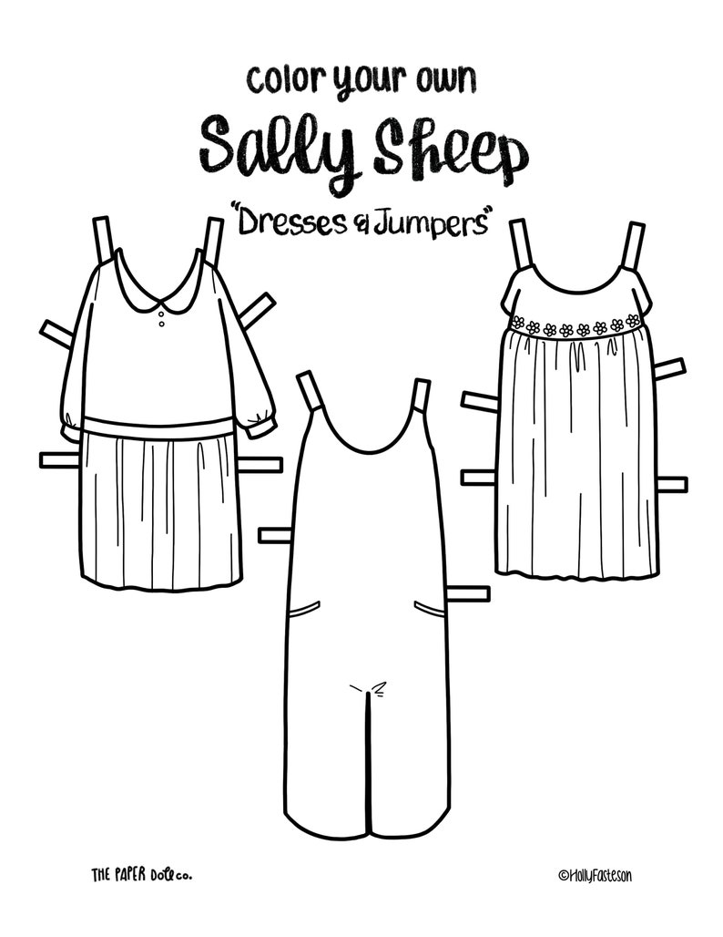 Printable Paper Dolls PNG &amp; PDF Files for Download Kids - Etsy