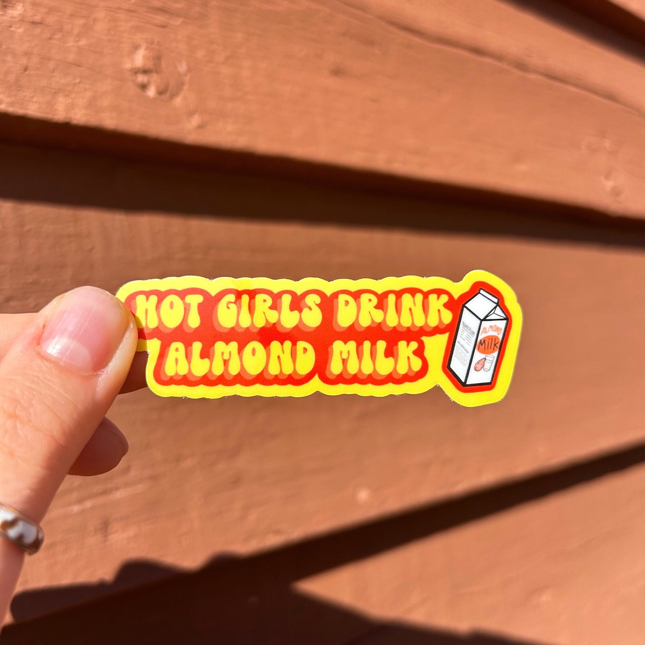 Almond Milk Sticker, Bumper Sticker, Vinyl Sticker, Weatherproof ...