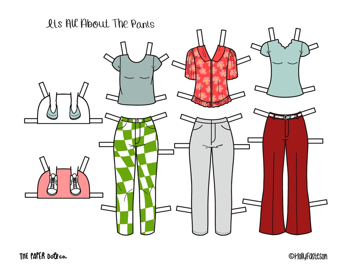 Printable Paper Dolls, PNG &amp; PDF Files for Download, Kids Craft ...