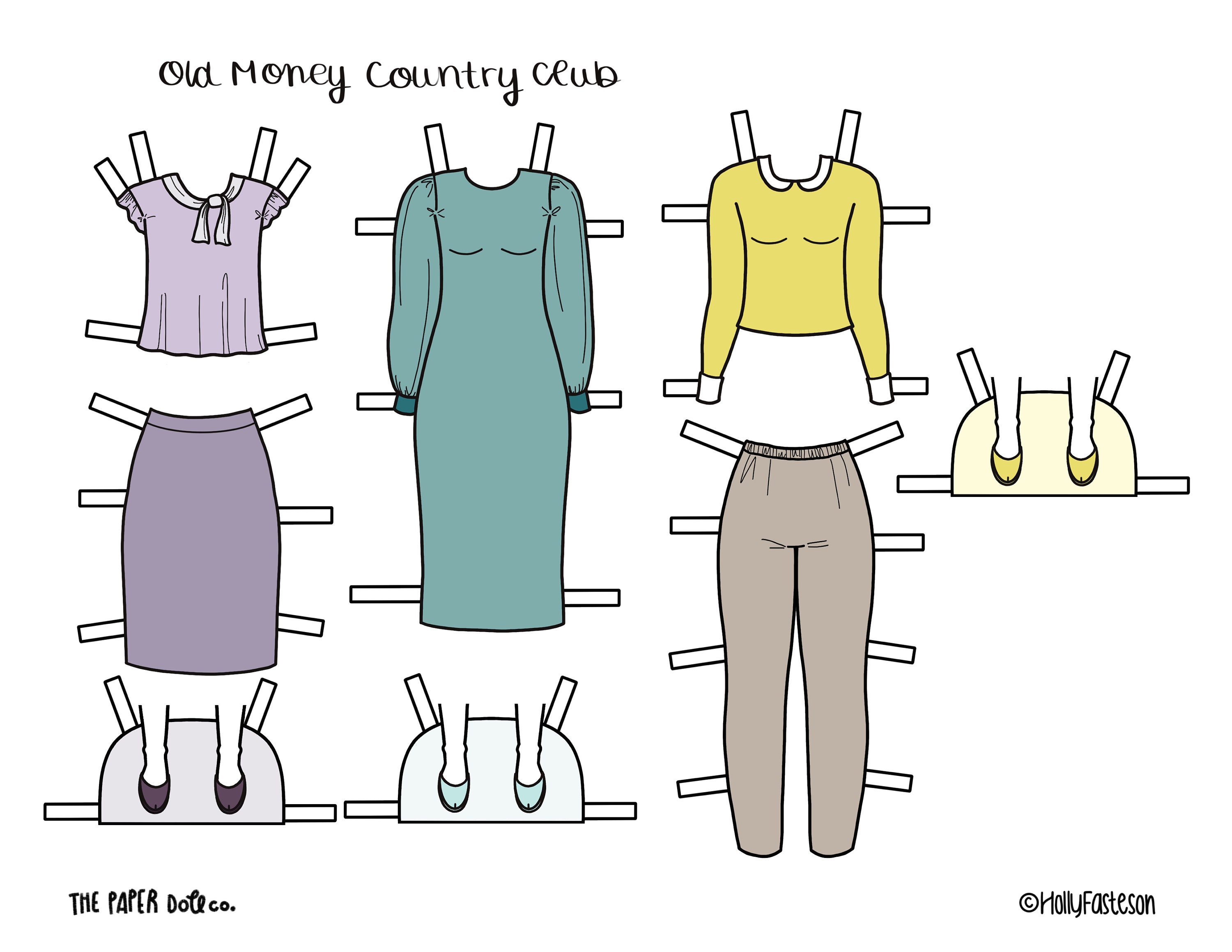 Printable Paper Dolls, PNG &amp; PDF Files for Download, Kids Craft ...