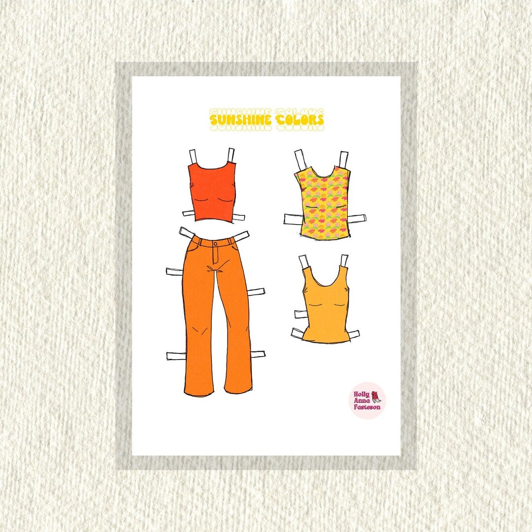 Printable Paper Doll, PNG Files for Download, Kids Craft - Etsy