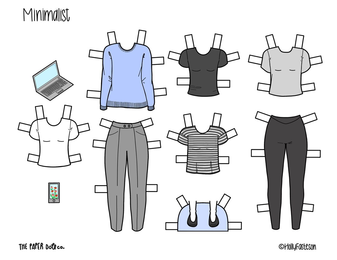 Printable Paper Dolls, PNG &amp; PDF Files for Download, Kids Craft - Etsy