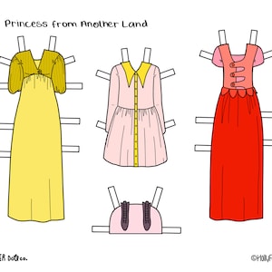 Printable Paper Dolls, PNG &amp; PDF Files for Download, Kids Craft - Etsy