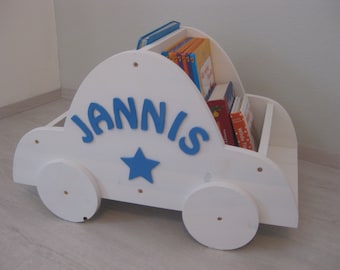 Wooden toy box/bookcase with name