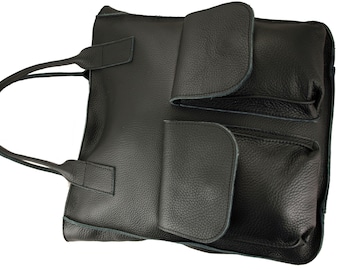 Black leather tote bag, Large slouchy hobo bag, soft leather, OVERSIZE SHOPPER Bag- Large Leather Tote Bag, Shoulder Bag, Leather Purse