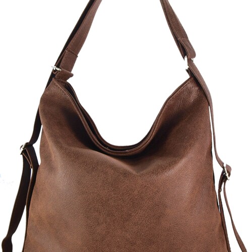 Brown LEATHER TOTE bag, Slouchy hobo leather bag, Weekender Oversized bag, Soft shops Leather Bag, Every Day Bag, Women leather bag