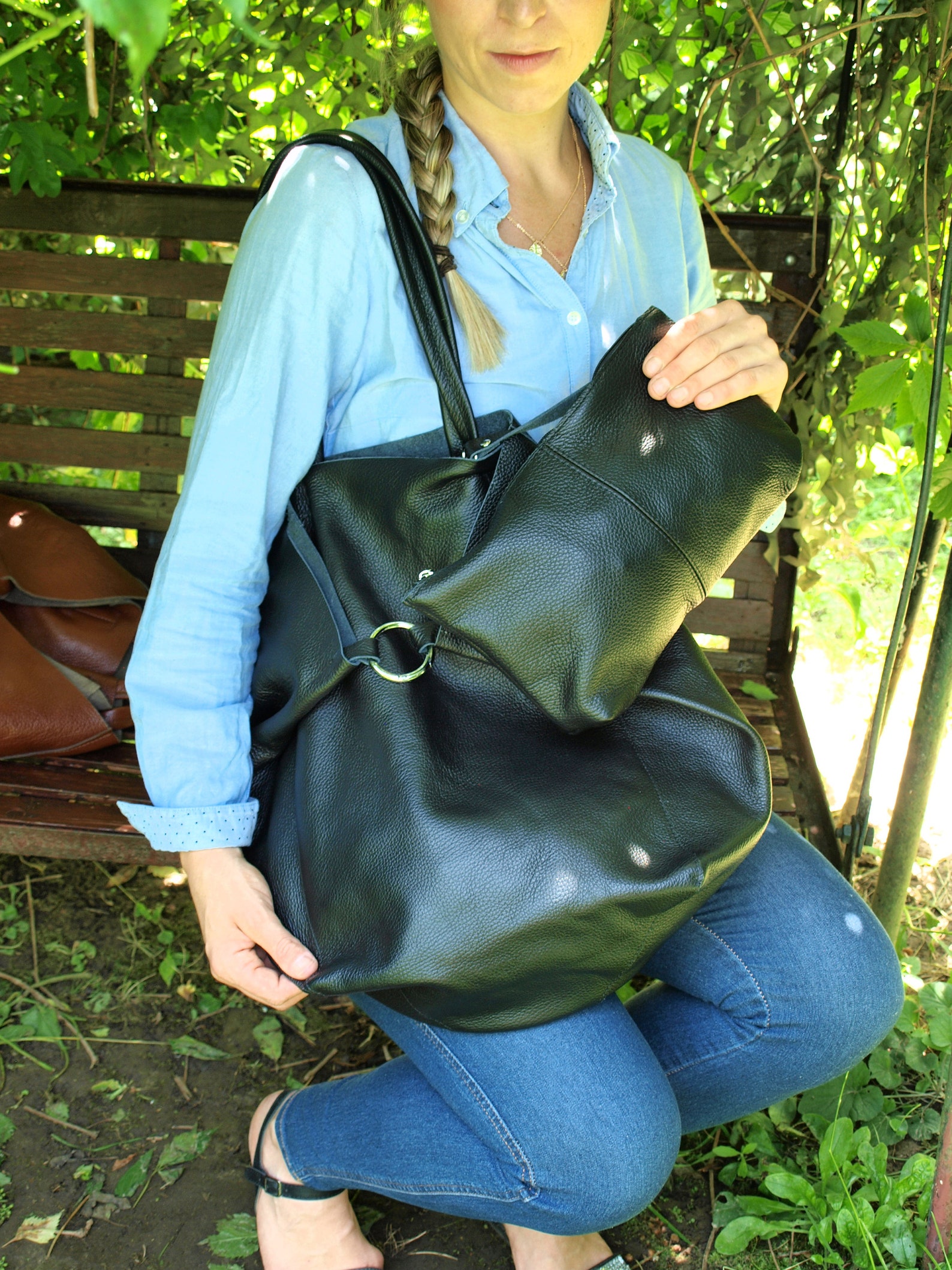 Shoulder Tote Bag - Black main image 0