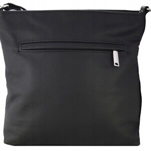 Black Leather Crossbody Bag, leather hobo bag, Leather Tote Bag For Women, crossbody purse, slouchy tote bag, diaper bag, Woman shoulder bag image 7