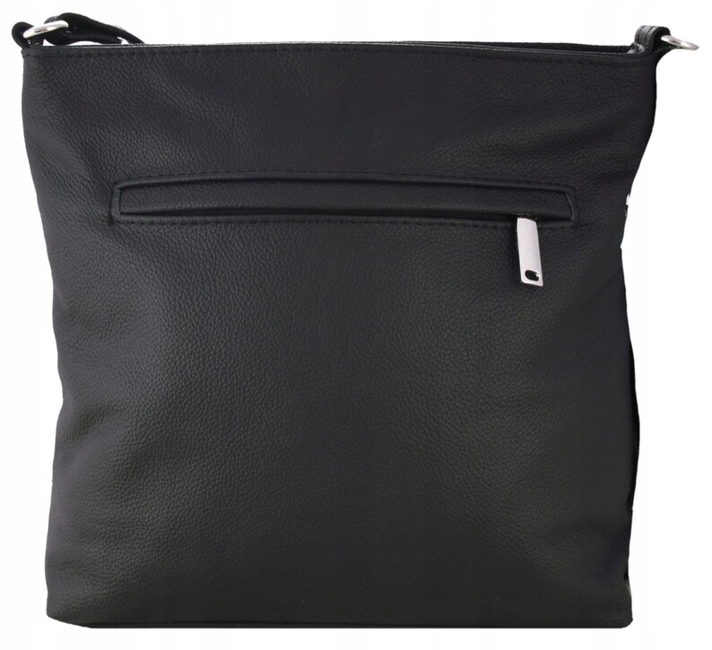 Black Leather Crossbody Bag, leather hobo bag, Leather Tote Bag For Women, crossbody purse, slouchy tote bag, diaper bag, Woman shoulder bag image 7