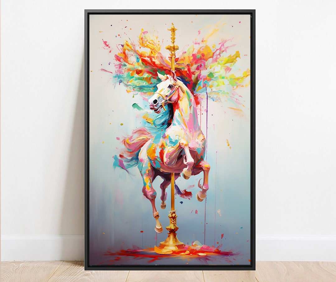Maxie Carousel Horse Art Posters, Framed Prints and Canvases Horse Gift