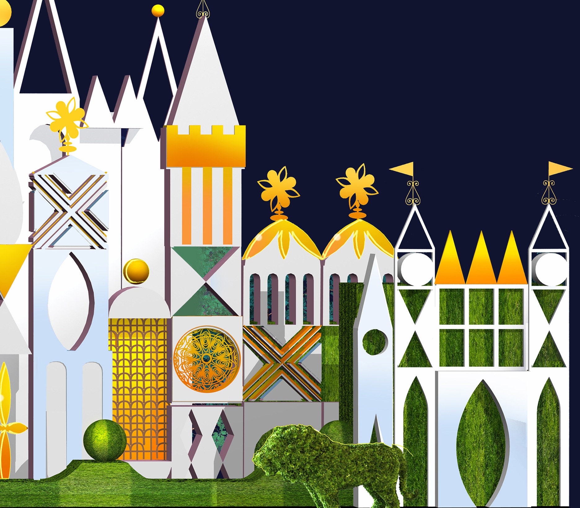 It's a Small World Fantastic Disneyland Clock 36 x Etsy