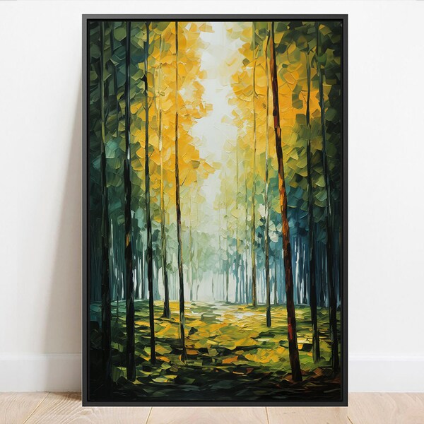 Forest Monet Trees, Framed Prints, and Canvases | Nature Prints and Canvas, Earthtones, Natural Landscape, BoHo Prints, National Park Art