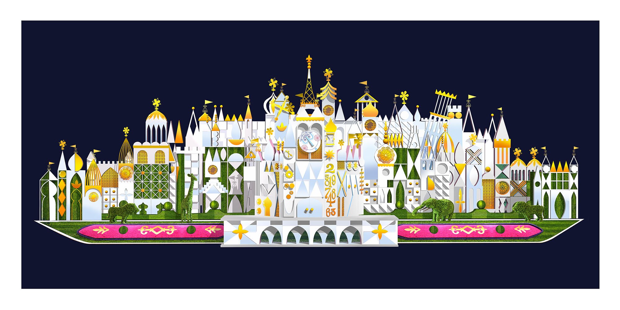 It's a Small World Fantastic Disneyland Clock 36 x Etsy
