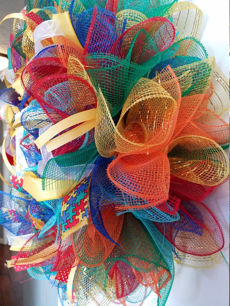 Autism Awareness Wreath