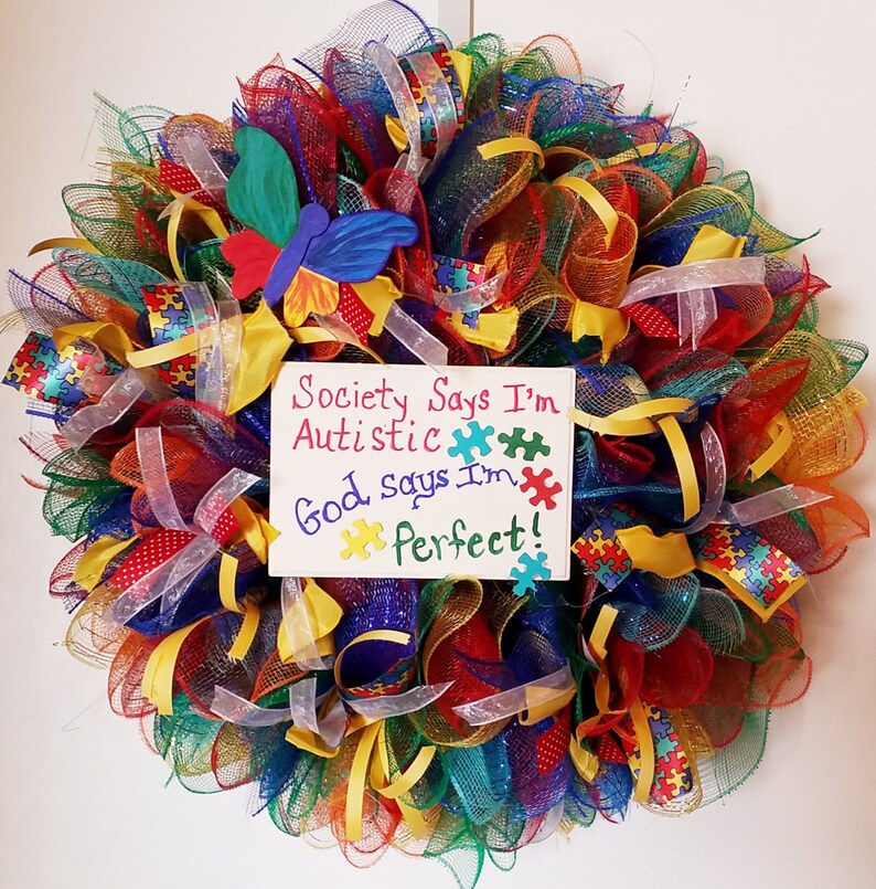 Autism Awareness Wreath