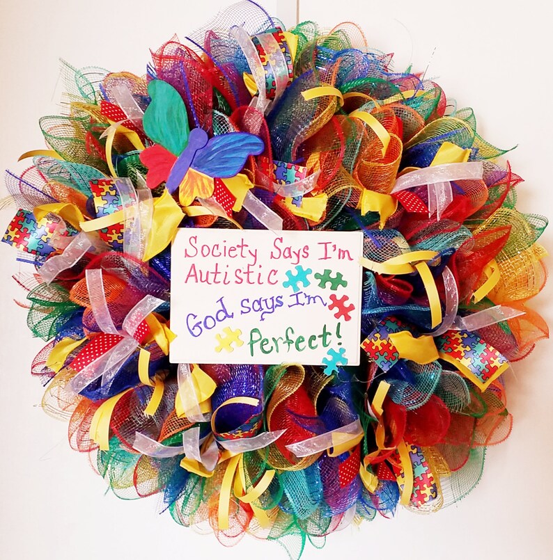 Autism Awareness Wreath