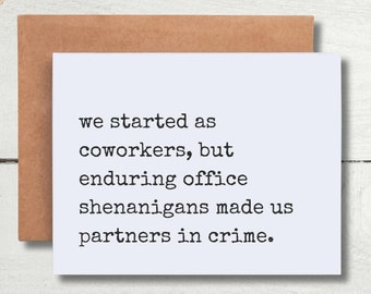 Funny Coworker Card, Work Bestie Gift