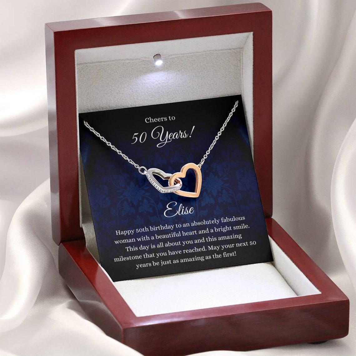 Happy 50th Birthday Gift for Women Friend Birthday Jewelry