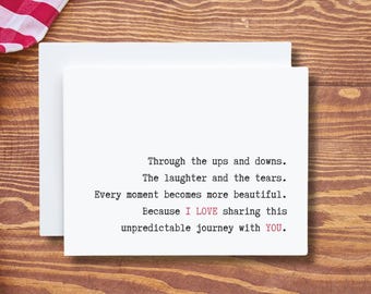 Romantic Anniversary Card For Wife, Husband, Boyfriend, Girlfriend
