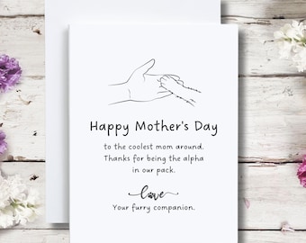 Dog Mom Mother'S Day Card, Gift From Dog
