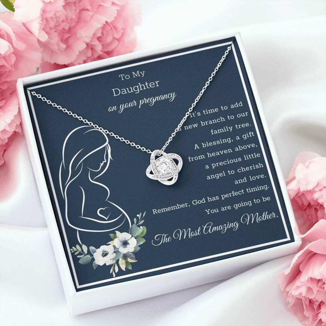 Pregnancy Gift for Daughter Necklace for Pregnant Daughter Etsy