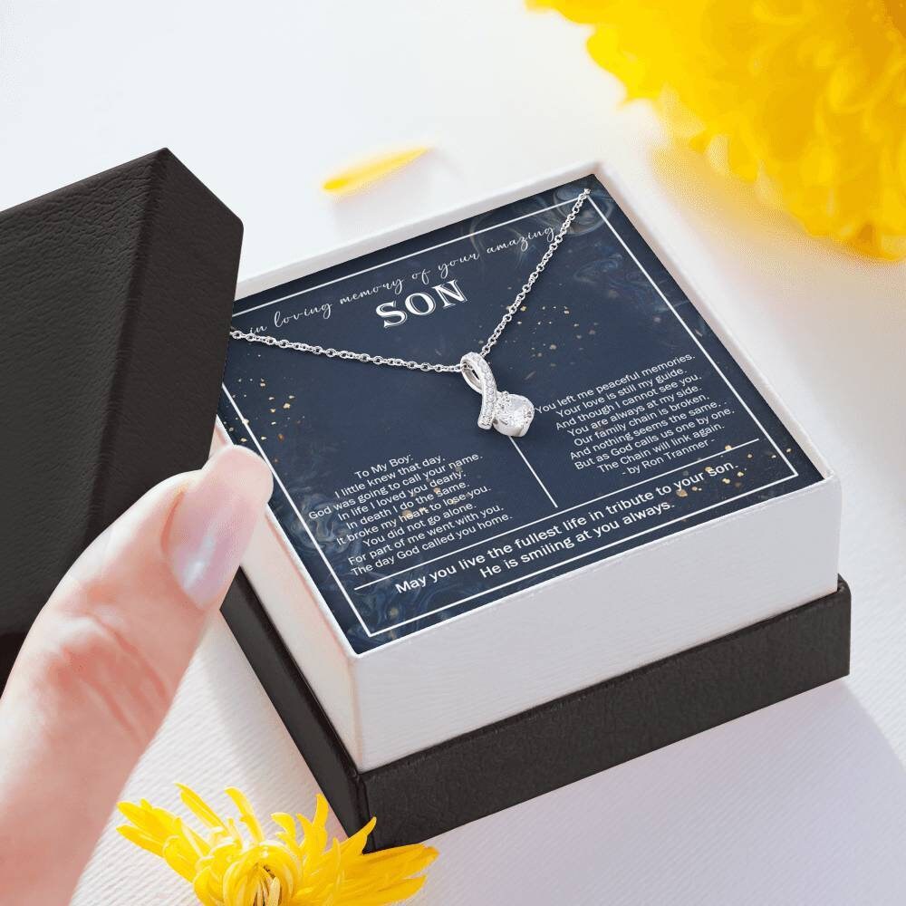 Verlust des Sohnes Geschenk Sohn Erinnerung Halskette Etsy