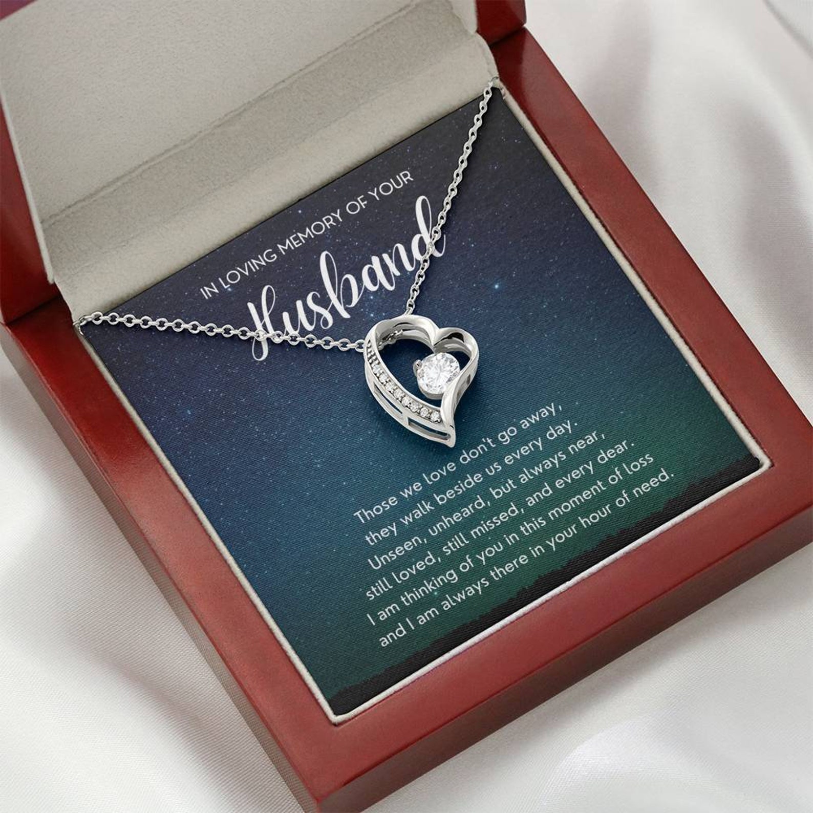 Loss of Husband Gift Husband Remembrance Necklace Sympathy | Etsy