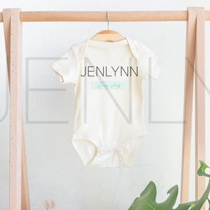 Rabbit Skins Baby Mockup, Flatlay 4400 Mockup Print on Demand, Natural Bodysuit Mockup, Fall Mockup, Boho Mockup, Gender Neutral, drop + dra