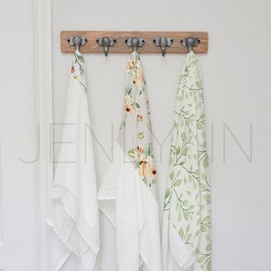 Swaddle Blanket Mockup: Hanging Nursery Decor (PSD)