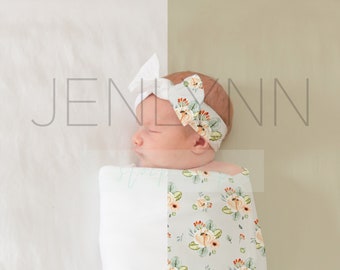 Baby Blanket Mockup On Baby 1 Swaddle Mockup On Baby Etsy