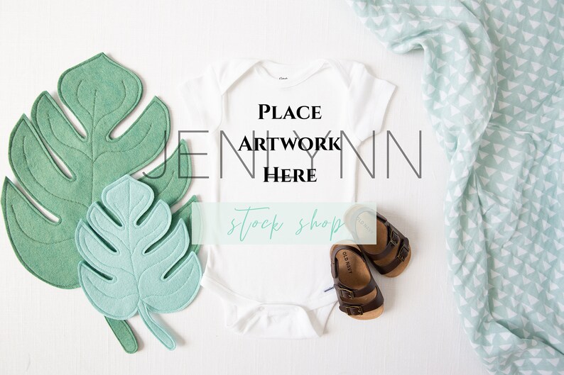 Download White Onesie Mockup flatlay Gerber onesie mockup baby ...