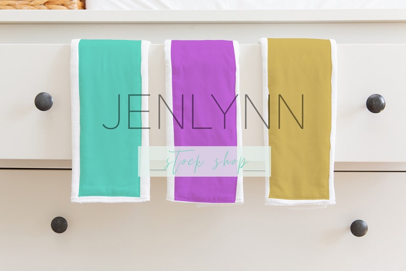 Download Burp Cloth Set Mockup 13 Blank Burp Cloth Template Set of 3 | Etsy