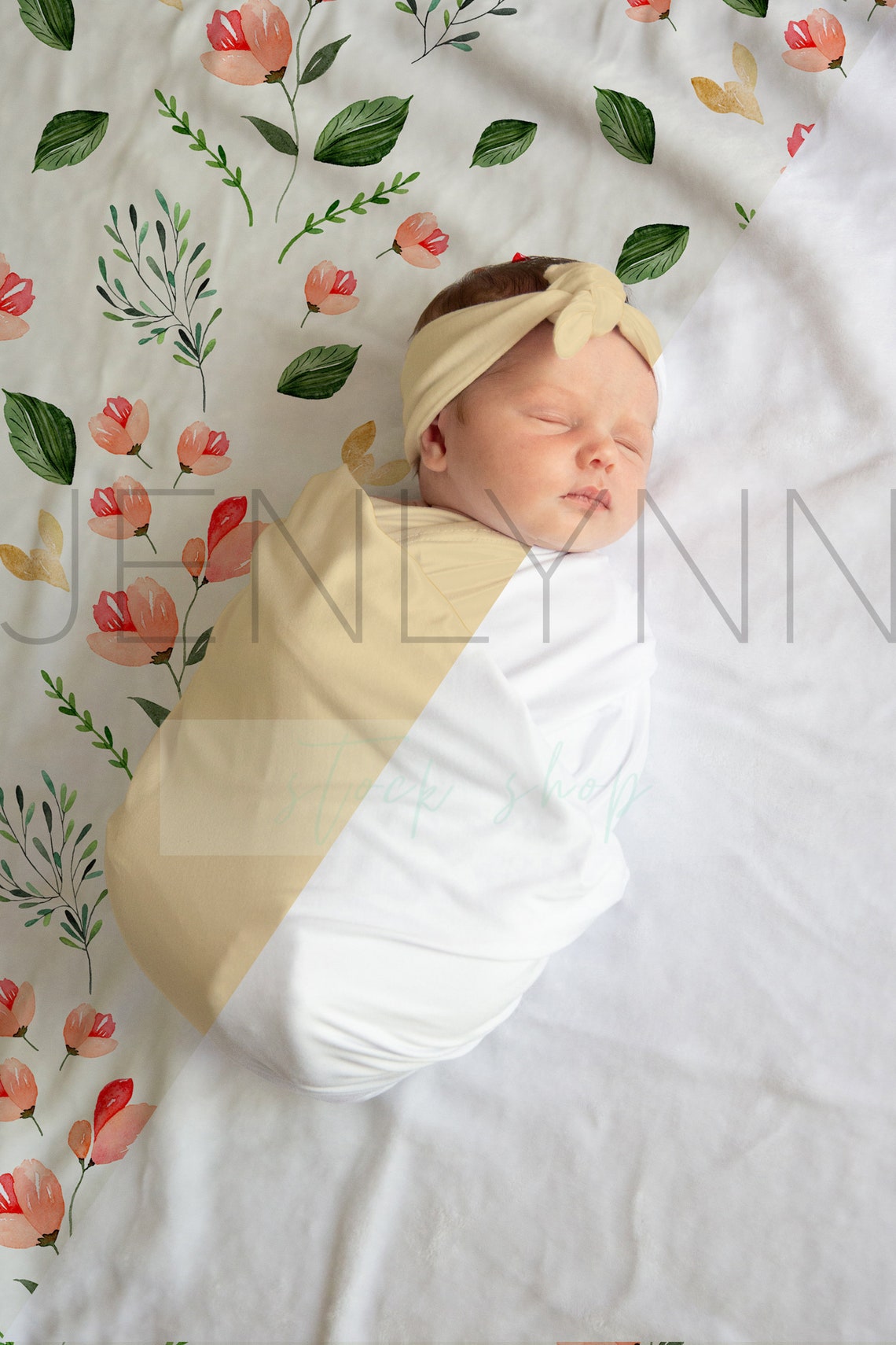 Baby Blanket and Headband Mockup BJ08 Baby Girl Blanket Etsy