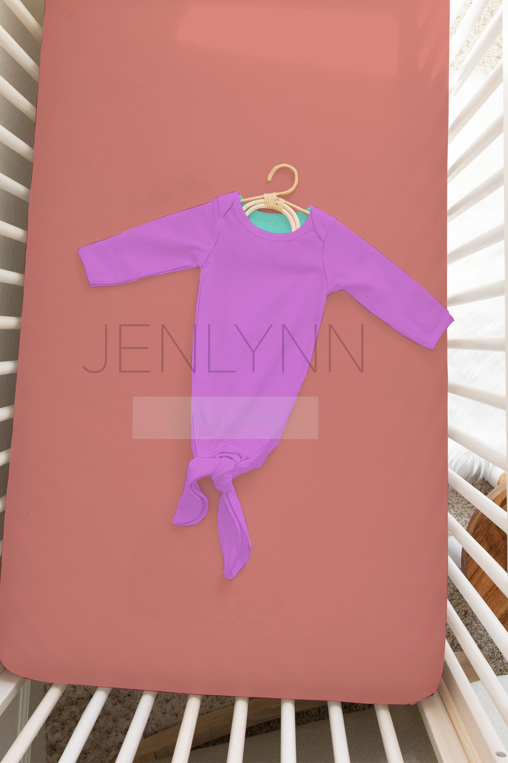 Newborn Knotted Gown Mockup 6 Knotted Baby Gown Mockup Tie Etsy