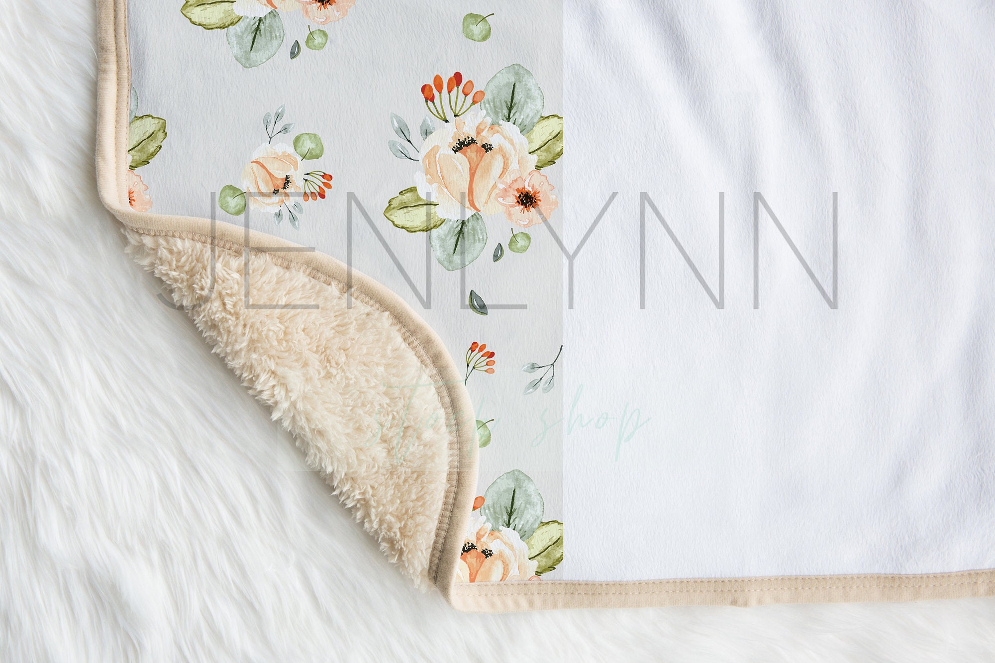 Download Tan Sherpa Minky Baby Blanket Mockup 1 Minky Blanket Mockup Etsy