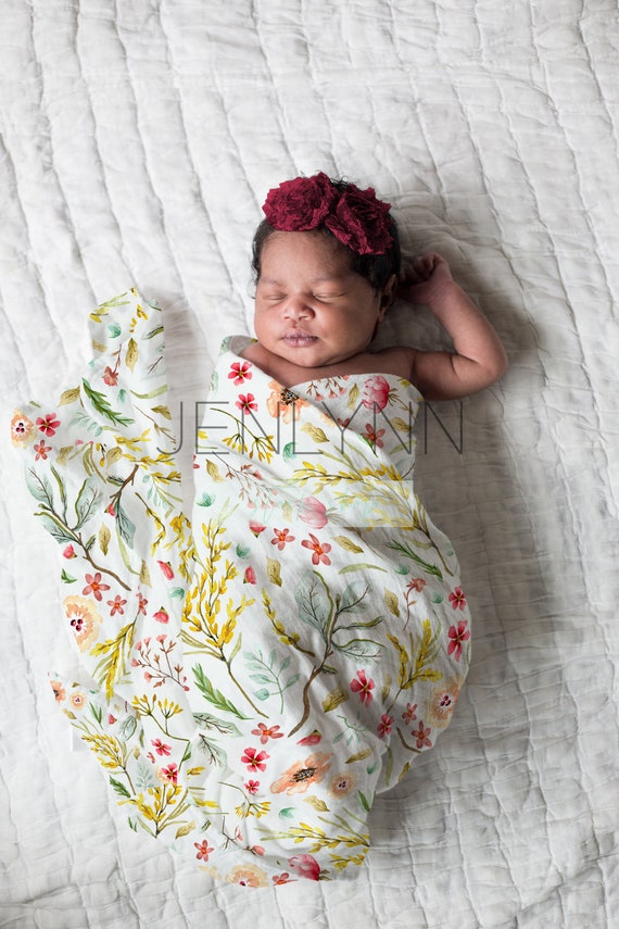 Baby Blanket Mockup On Baby 1 Swaddle Mockup On Baby Etsy
