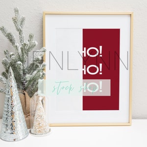 Christmas Frame Mockup, Winter Styled Frame, Holiday Styled Frame, Gold Frame Mockup, Print Mockup, Christmas mockup, art mockup, 11x14,