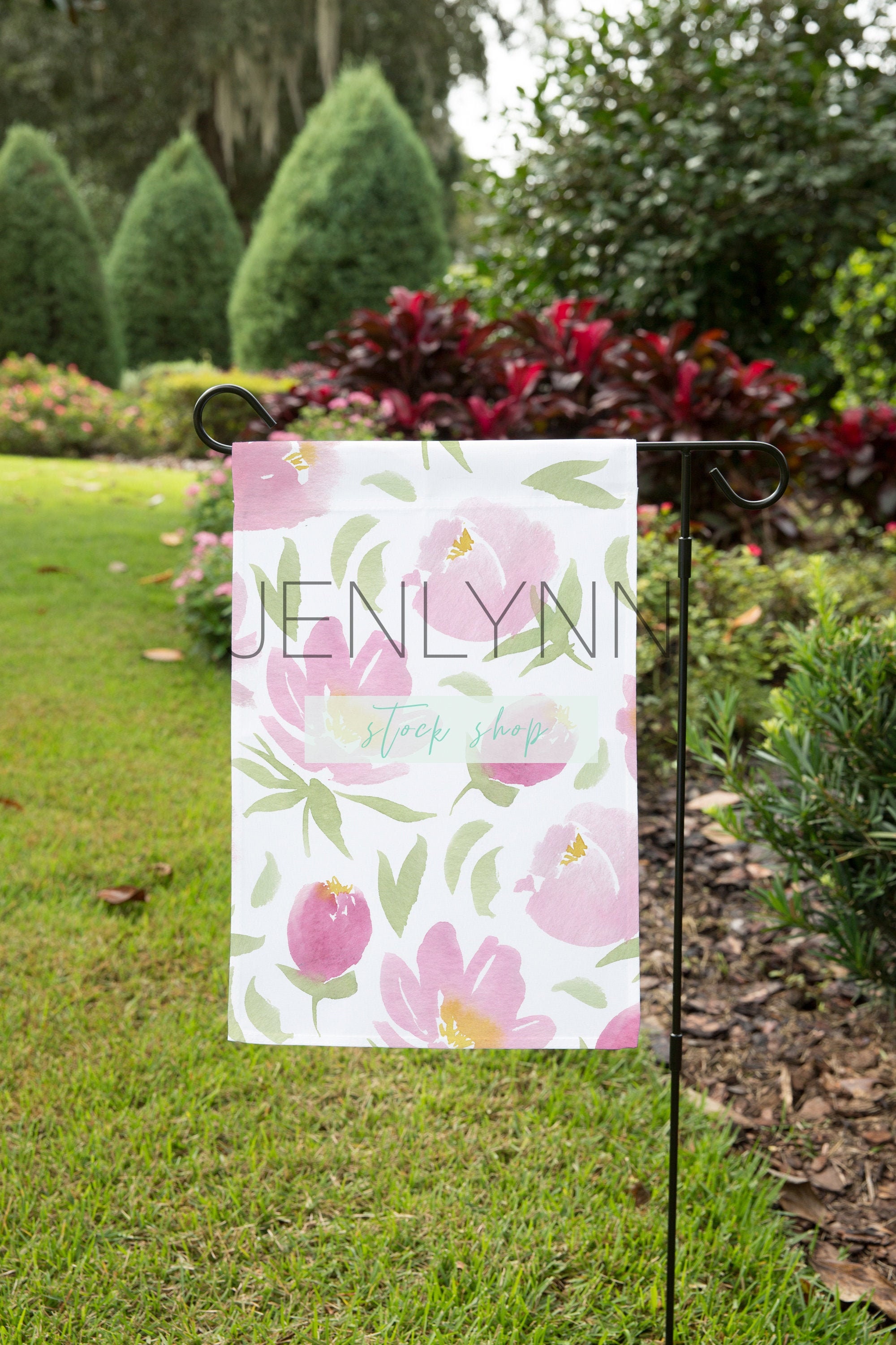 Download Garden Flag Mockup White Yard Flag Mock up Mockup Digital ...