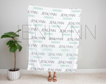 50x60 Velveteen Blanket Mockup: Woman Holding Blanket (PSD PNG)