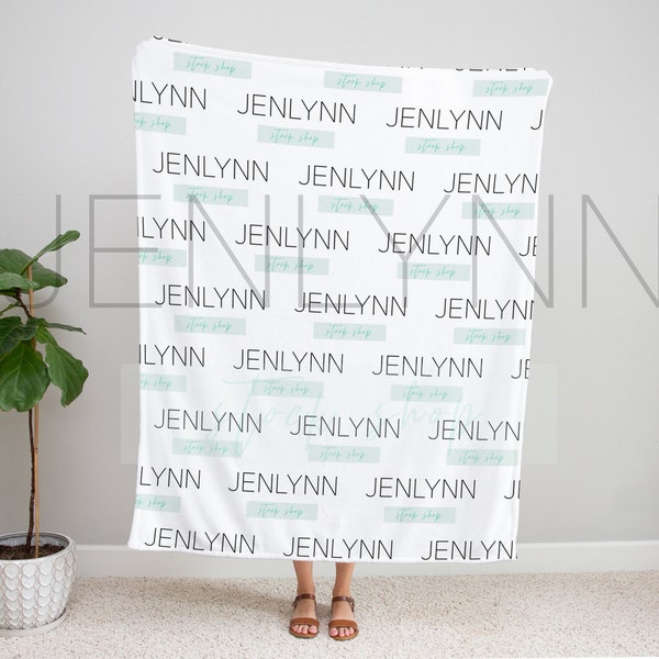 Woman Holding 50x60 Custom Blanket Mockup #15, minky blanket mockup, baby blanket mockup, 50x60 blanket mockup, personalized blanket mockup